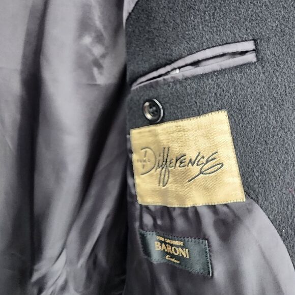 Baroni Mens 100% Cashmere Long lenght black Blazer Jacket Size 46R - Picture 8 of 9